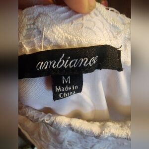 PoshmarkAmbiance White lacy Mini Dress